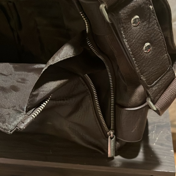 GENUINE LEATHER GABOL UNISEX TRAVEL BAG LAPTOP BAG PROFESSIONAL DARK BROWN - Picture 5 of 9